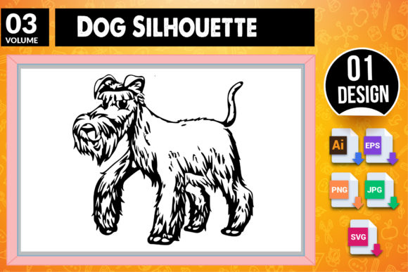 Dog Silhouette SVG Craft Design 03