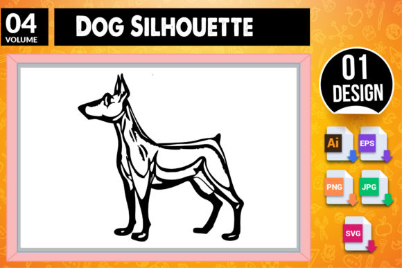Dog Silhouette SVG Craft Design 04