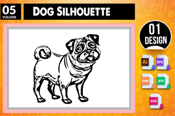 Dog Silhouette SVG Craft Design 05