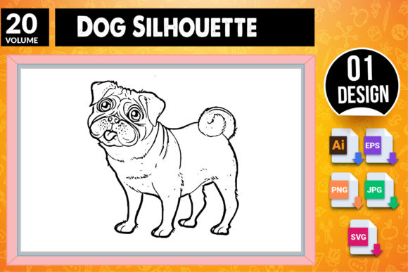 Dog Silhouette SVG Craft Design 20