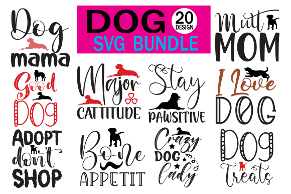 Dog SVG Bundle 2, Cut Files