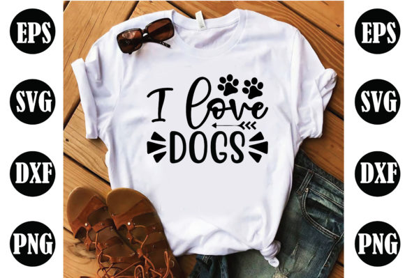 I Love Dogs Dog SVG